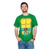 Teenage Mutant Ninja Turtles TMNT Leonardo Costume Green T-shirt with Blue Eye Mask (Adult XX-Large) view 4
