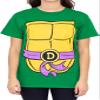 Teenage Mutant Ninja Turtles Costume Green T-Shirt with Eye Mask, Perfect for Halloween Cosplay view 3