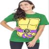 Teenage Mutant Ninja Turtles Costume Green T-Shirt with Eye Mask, Perfect for Halloween Cosplay view 4