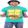 TEENAGE MUTANT NINJA Turtles Costume Green T-Shirt with Eye Mask, Perfect for Halloween Cosplay view 1