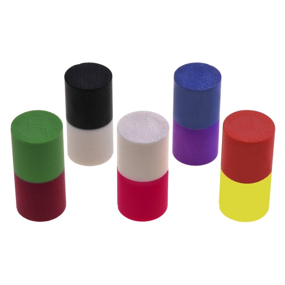 Turbo Grips Duo-Color Thumb Solids (1 3/8, Pink/White)