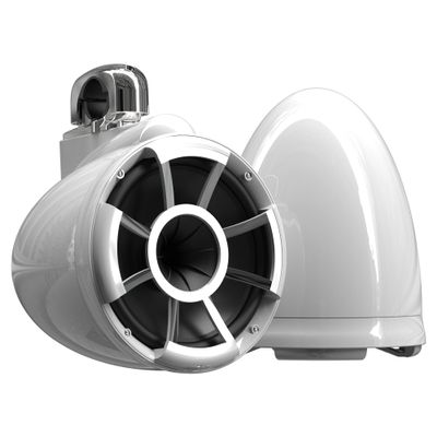 wet sounds Rev 10 W-FC SS V2 10" White Marine Tower Speakers Fixed