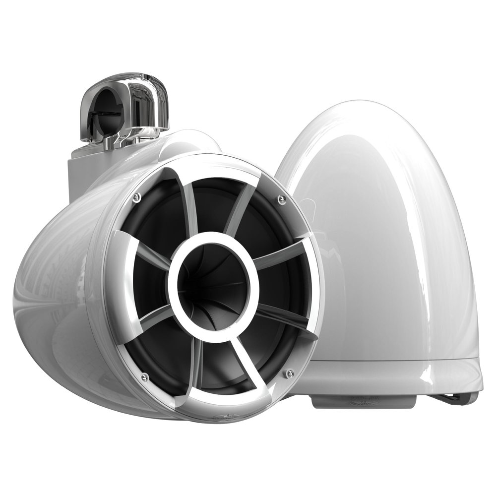 wet sounds Rev 10 W-FC SS V2 10" White Marine Tower Speakers Fixed