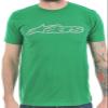 Alpinestars Young Mens Logo t-Shirt Modern fit Short Sleeves Shirt, Blaze Classic el Kelly Green/Gray, XXL view 3