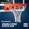 Goalsetter Double Ring Static Basketball Rim Includes Mounting Hardware and Nylon Net,Orange view 2
