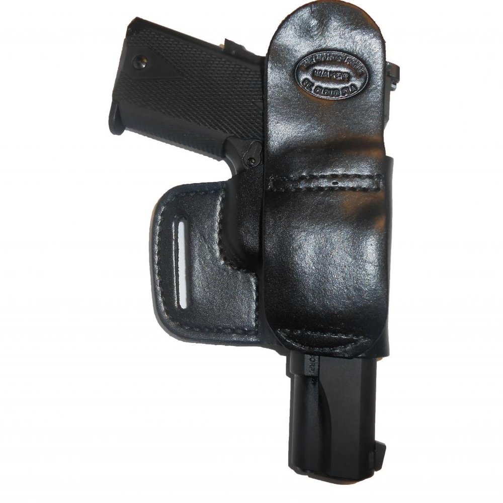 S&W K Frame 4" Pro Carry Belt Ride Gun Holster Left Hand Black WITH Slide Guard