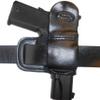 S&W K Frame 4" Pro Carry Belt Ride Gun Holster Left Hand Black WITH Slide Guard view 2