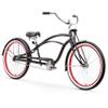 Firmstrong Urban Man Deluxe Single Speed Stretch Beach Cruiser Bicycle, 26-Inch, Matte Black/ Red Rim view 1