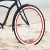 Firmstrong Urban Man Deluxe Single Speed Stretch Beach Cruiser Bicycle, 26-Inch, Matte Black/ Red Rim view 3