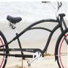 Firmstrong Urban Man Deluxe Single Speed Stretch Beach Cruiser Bicycle, 26-Inch, Matte Black/ Red Rim view 4