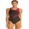 TYR Youth Alliance T-Splice Maxback Swimsuit, Black/Burgundy, 20 view 1