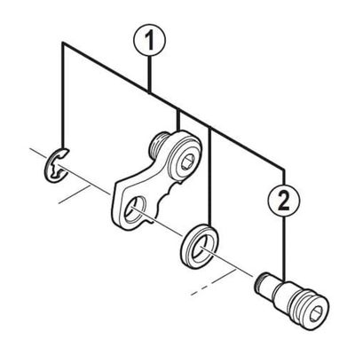 SHIMANO Spare Part RDM670 Bracket axle Unit