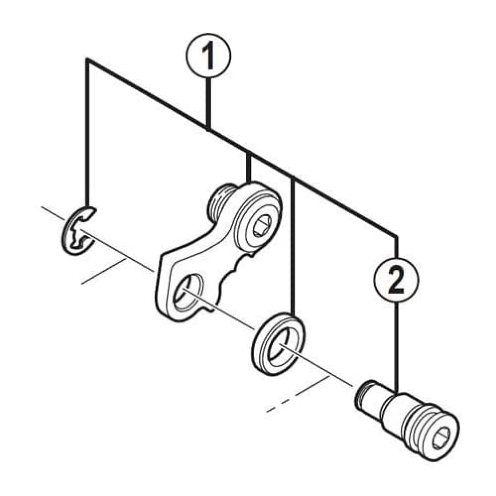 SHIMANO Spare Part RDM670 Bracket axle Unit