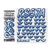 STIFFIE Whipline White/Navy 3" Boat & PWC Registration Decals  Numbers Letters Stickers view 2