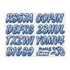 STIFFIE Whipline White/Navy 3" Boat & PWC Registration Decals  Numbers Letters Stickers view 3