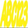 STIFFIE Whip-One Yellow 3" Alpha-Numeric Registration Identification Numbers Stickers Decals for Boats & Personal Watercraft view 1