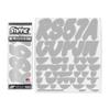 STIFFIE Whip-One Silver 3" Alpha-Numeric Registration Identification Numbers Stickers Decals for Boats & Personal Watercraft view 1