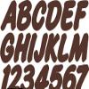 STIFFIE Whip-One Espresso Brown 3" Alpha-Numeric Registration Identification Numbers Stickers Decals for Boats & Personal Watercraft view 1
