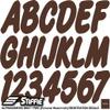 STIFFIE Whip-One Espresso Brown 3" Alpha-Numeric Registration Identification Numbers Stickers Decals for Boats & Personal Watercraft view 2