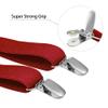 Buyless Fashion Adjustable Suspenders for Kids Toddlers Baby Elastic Solid Color 1 Inch - Y Back Design - 5102-Red-26 view 2