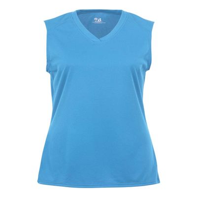 Badger B-Core Girls' Sleeveless Tee 2163, Columbia Blue, X-Small
