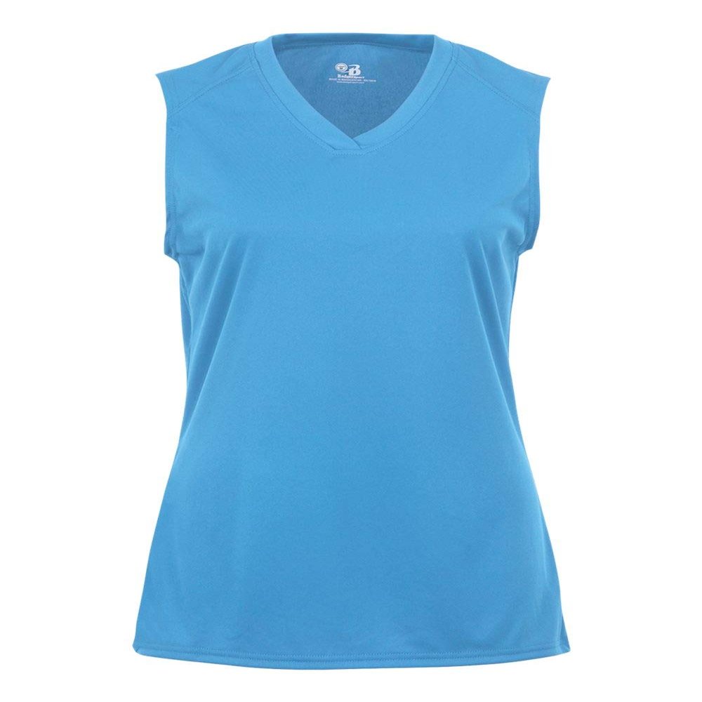 Badger B-Core Girls' Sleeveless Tee 2163, Columbia Blue, X-Small