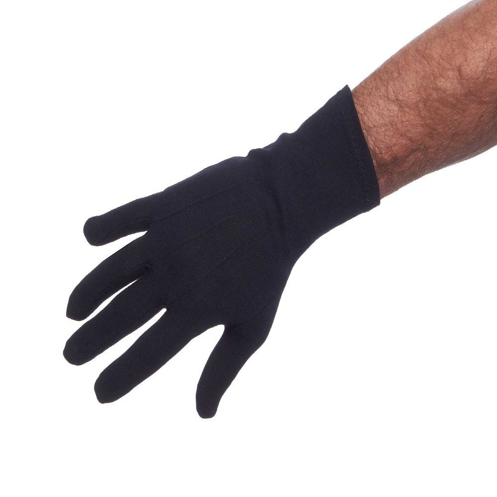 Current Color Guard Long Wrist Unisex Cotton Gloves (Black, X-Large)