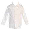 Boys Ivory Long Sleeved Child's Pleated Tuxedo Dress Shirt - L view 1