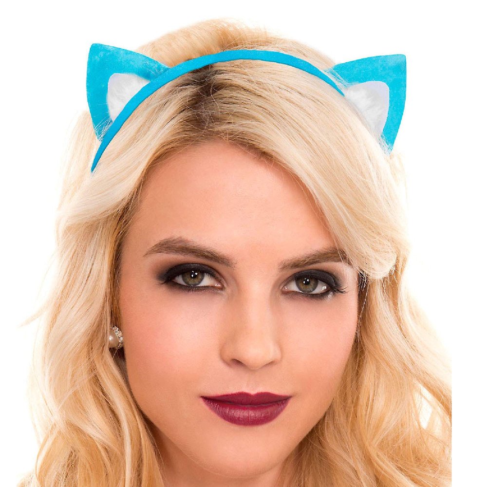 Music Legs Women's Cat Ears Headband, Blue, One Size
