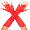 MUSIC LEGS Women's Fingerless Fishnet Warmer, Red, One Size view 1
