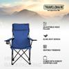 Personalized Imprinted Classic Bubba Hi-Back Quad Chair - Blue view 3