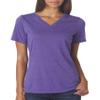 Bella Canvas Missy Short-Sleeve Jersey V-Neck Tee - Purple Triblend - L view 1