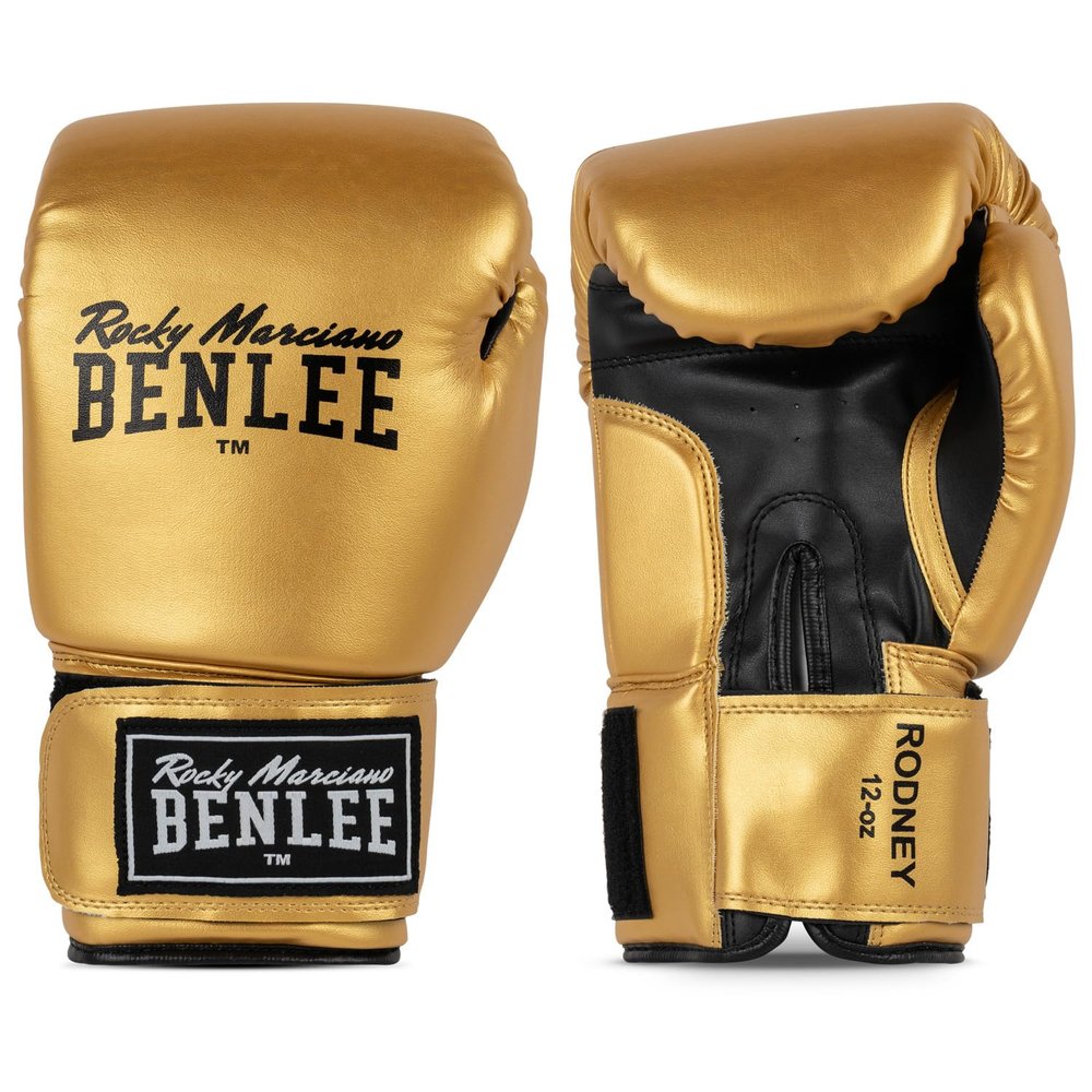 Benlee Rocky Marciano PU Training Glove Rodney - Gold/Black, 10oz
