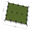 DD Hammocks - DD Tarp S - Olive Green (9ft x 5ft) - 100% Waterproof Lightweight Compact & Multifunctional Rainfly Tarp Tent Bivvi Day Shelter for Camping Backpacking Bikepacking Adventure & Hiking view 2