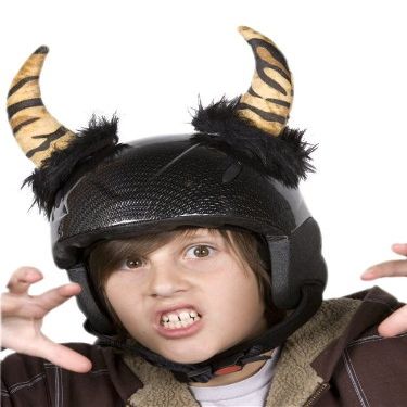 Screamer Boy's Helmet Candy Helmet Cover, Striped Horns, One Size