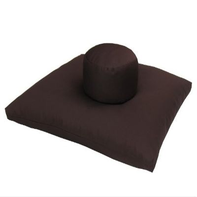 Round Zafu and Zabuton Meditation Cushion Set (2pc) (Brown)