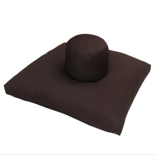Round Zafu and Zabuton Meditation Cushion Set (2pc) (Brown)