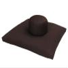 Round Zafu and Zabuton Meditation Cushion Set (2pc) (Brown) view 1