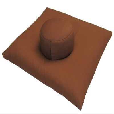 Round Zafu and Zabuton Meditation Cushion Set (2pc) (Cinnamon)
