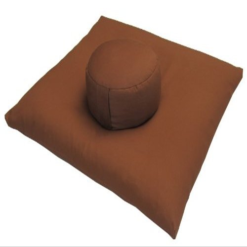 Round Zafu and Zabuton Meditation Cushion Set (2pc) (Cinnamon)