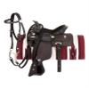 Tough 1 King Basic Synthetic Trail Saddle Package 20in Bla view 1