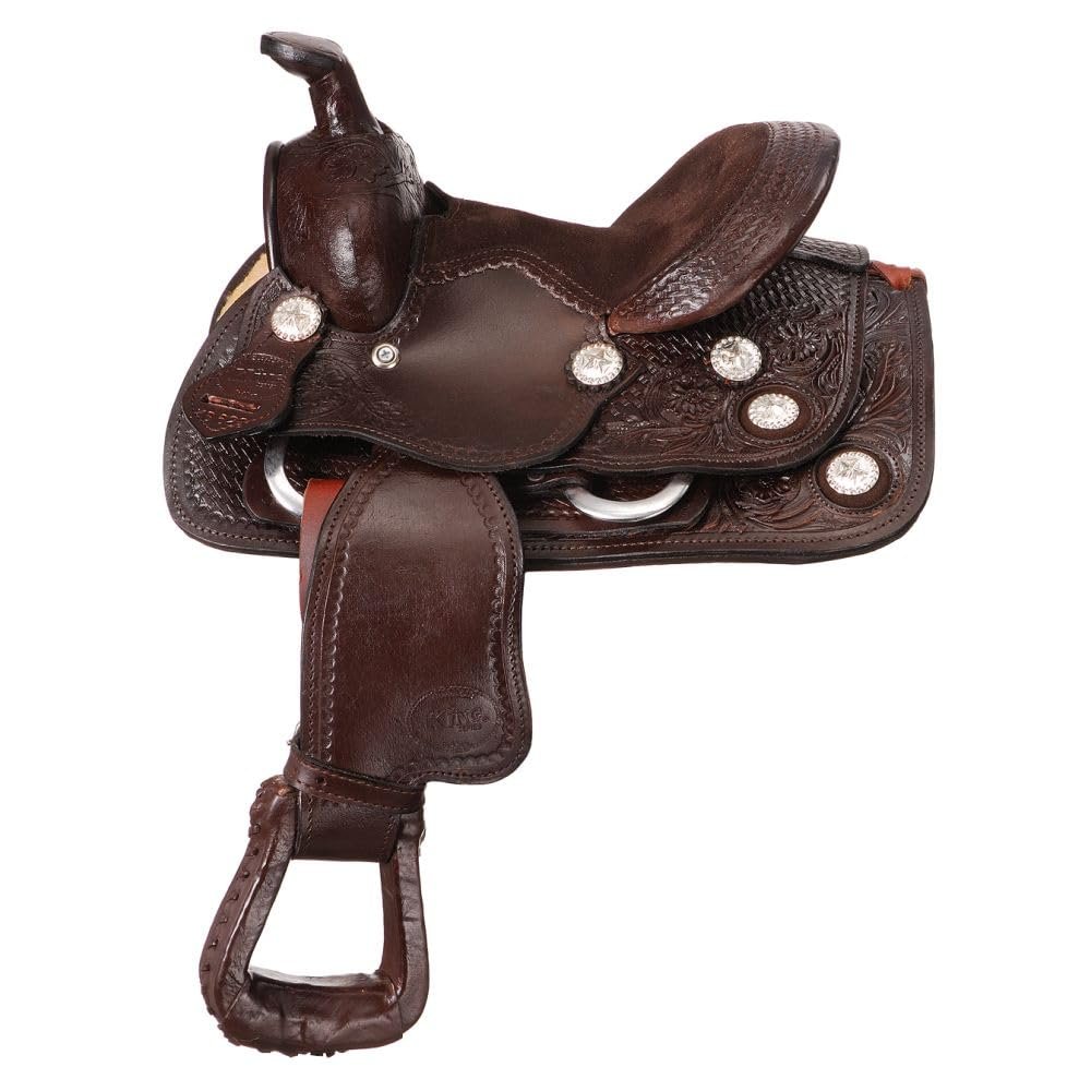 King Series Mini Western Trail Saddle Pkg 8 Dk Oil