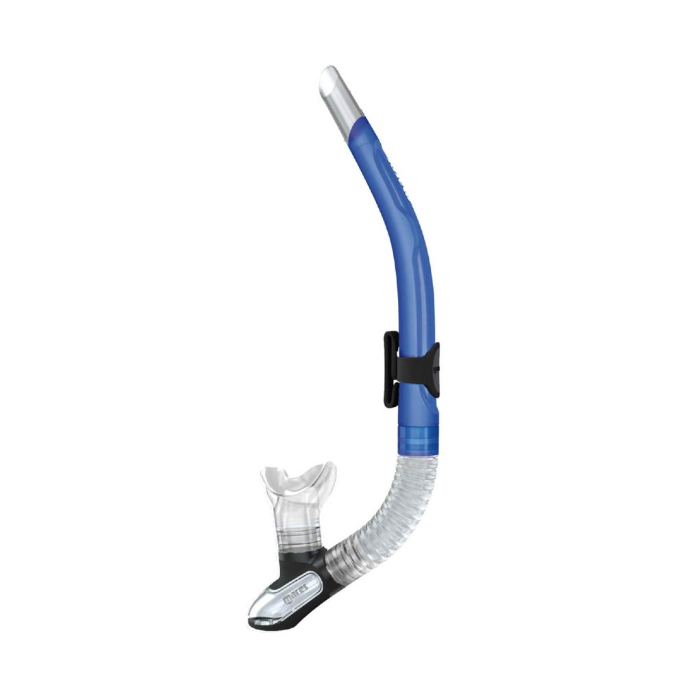 Mares Ergo Flex Snorkel for Scuba Diving, Snorkeling, Freediving with Corrugated Silicone Hose & Mouthpiece, Royal Blue