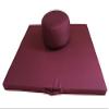 Round Zafu and Deluxe Zabuton Meditation Cushion Set 2pc (Burgundy) view 1