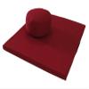 Round Zafu and Deluxe Zabuton Meditation Cushion Set 2pc (Red) view 1