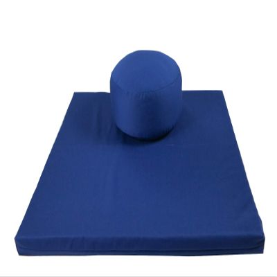 Round Zafu and Deluxe Zabuton Meditation Cushion Set 2pc (Royal Blue)