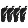 Andux Mesh Golf Hybrid Club Head Covers with Dial No. Tags 4pcs/Set (All The Same Size) Black/Black view 1