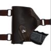Barsony Brown Leather Cross Harness Shoulder Holster for Beretta 83 84 85 86 Left view 2