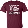 Go All Out XX-Large Maroon Adult It's Not Easy Being My Wife's Arm Candy T-Shirt view 1