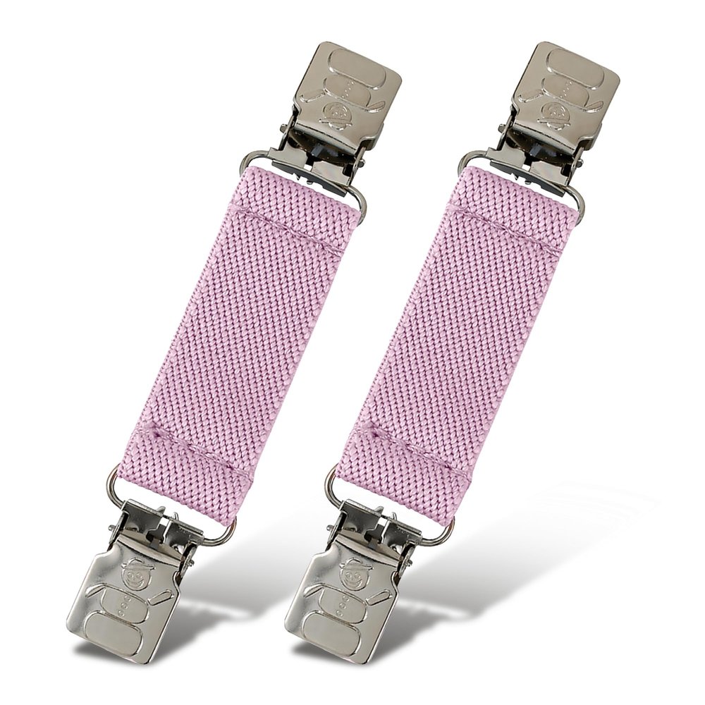 HoldEm Mitten and Glove Clips for Toddler and Kids Elastic EXTRA STURDY SUPER TIGHT GRIP - Light Pink